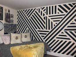 Black And White Geometric Bedroom