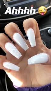 Just don't overwhelm them with lots of faux crystals and studs. Pin By Thats Liaaaa On Nails White Acrylic Nails Long Acrylic Nails Acrylic Nails