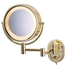 Makeup Mirror Lighted Small Swing Arm