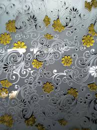 Acid Etched Glass With Flower Designs Ice Flower Designs
