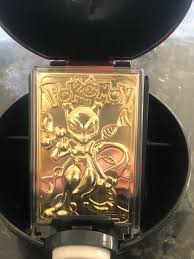 Each box came with a certificate of authenticity and have blue or red colors. Vintage Pokemon 23k Gold Plated Mewtwo Trading Card Burger King 1999 Copyright Nintendo Made In China Pokemon Trading Cards Mewtwo