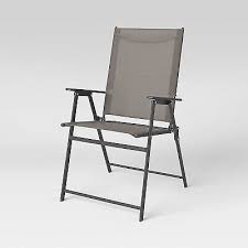 Sling Folding Patio Chair Gray Room
