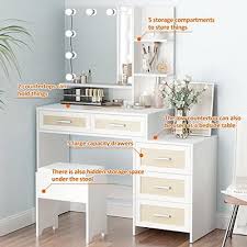 maupvit vanity desk with mirror and