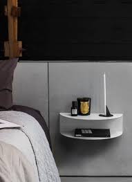 Wall Mounted Bedside Table Black Or
