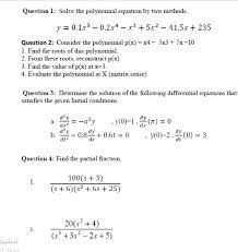 solve the polynomial equation
