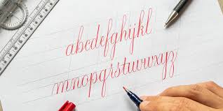brush calligraphy alphabet a to z