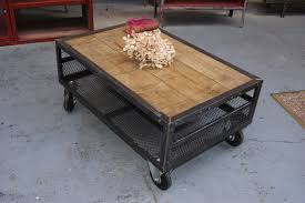 Coffee Table With Wooden And Steel