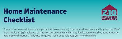 preventative home maintenance checklist