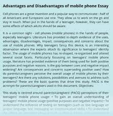 essay on mobile phone advane