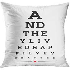 Amazon Com Throw Pillow Cover Prints Eye Chart Snellen Wall