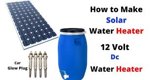 diy solar water heater using glow plugs