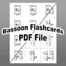 Bassoon Fingering Chart And Flashcards Stepwise