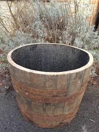 Oak Whisky Barrel Tub Planter Half