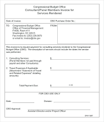 Sample Invoices For Services Rendered Consultant Invoice