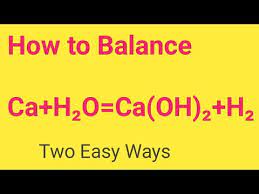 ca h2o ca oh 2 h2 balanced equation