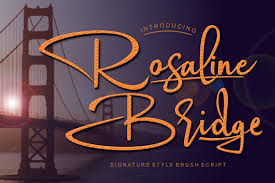 rosaline bridge font by victoriant99