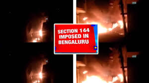 Section 144 of the code of criminal procedure (crpc) is issued in urgent cases of security threat or riot and bars the assembly of five or more people in an area where it has been imposed. Violence In Bangalore Over Facebook Post On Prophet Muhammad Section 144 Imposed In Bengaluru City Times Of India Videos