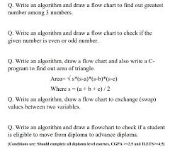 Solved Q Write An Algorithm And Draw