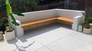 diy floating concrete garden bench