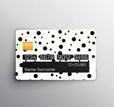 Maybe you would like to learn more about one of these? Black Polka Dots On White Credit Card Sticker Tenstickers