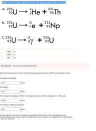 Answered Match Each Nuclear Equation