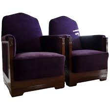 Get the best deal for purple velvet chairs from the largest online selection at ebay.com. Art Deco Mahogany Purple Velvet Lion Cachet Lounge Chairs For Sale At 1stdibs