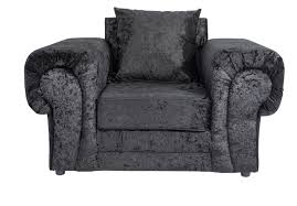 black verona crushed velvet sofa