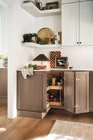 lazy susan cabinet with pull out