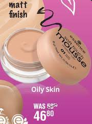 matt finish mousse makeup oily skin