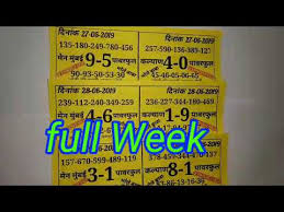 27 09 2019 Bhole Baba Chart Kalyan Mumbai Ke Liye 1 Week Ka Game Free Dekho