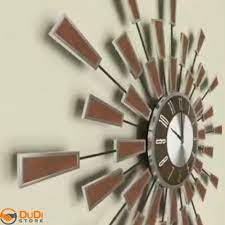 Wall Clock Large Starburst Mid Century