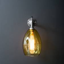 Bertie Wall Light Yellow Glass
