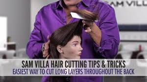 Tie all four sections with elastic bands. Easiest Way To Cut Long Layers Throughout The Hair Youtube