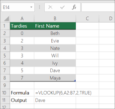 look up values in a list of data