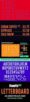 Letterboard Opentype Svg Color Font Colorfont Colorfont