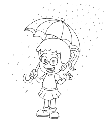 Tranh tô màu trời mưa đẹp nhất cho bé tập tô
