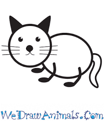 Then draw a curve on each leg. How To Draw A Simple Cat For Kids