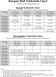 Banquet Hall Tablecloth Chart Banquet Elegant Table