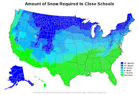 a sas map of snow amounts for