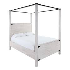 The delicately designed metal frame has a vintage style that will add instant this bed frame is simple and beautiful. White Queen Canopy Bed Modern Canopy Bed Frame Jerome S Furniture