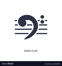 Bass Clef Icon On White Background Simple Element