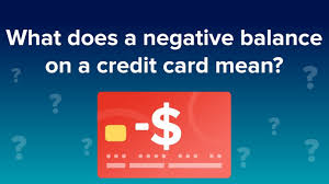 negative balance on a credit card
