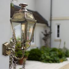 antique brass outdoor wall lantern