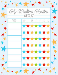 Bedtime Routine Charts Free Printables Live Craft Eat