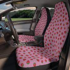 Pink Strawberry Car Seat Covers For