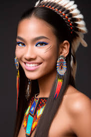 native american colors face