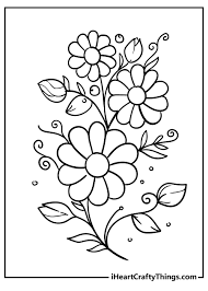 flower coloring pages 100 free