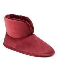 Womens Velour Bootie Slippers Online Only