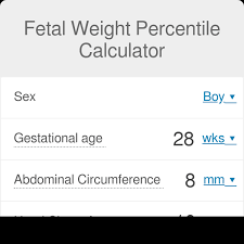 fetal weight percentile calculator