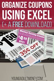 How To Organize Coupons Using A Database In Excel With
